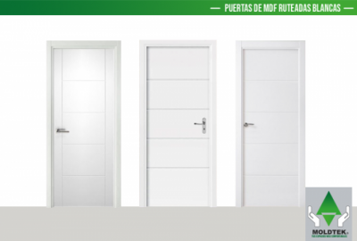 Puertas de MDF Ruteadas Blancas.