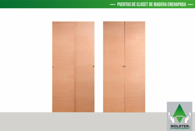 Puertas de Closet de madera enchapada.